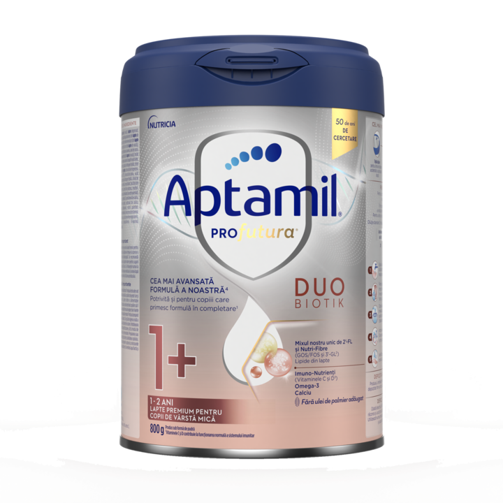 Lapte praf Aptamil PROfutura DUOBIOTIK 1+, 800 g, 1-2 ani, Nutricia