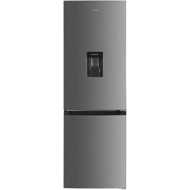 Хладилник Heinner HCNF-HM291XWDE++, 291 л, No Frost, Клас E, Диспенсър за вода, Електронно управление, LED осветление, H 185 см, Inox