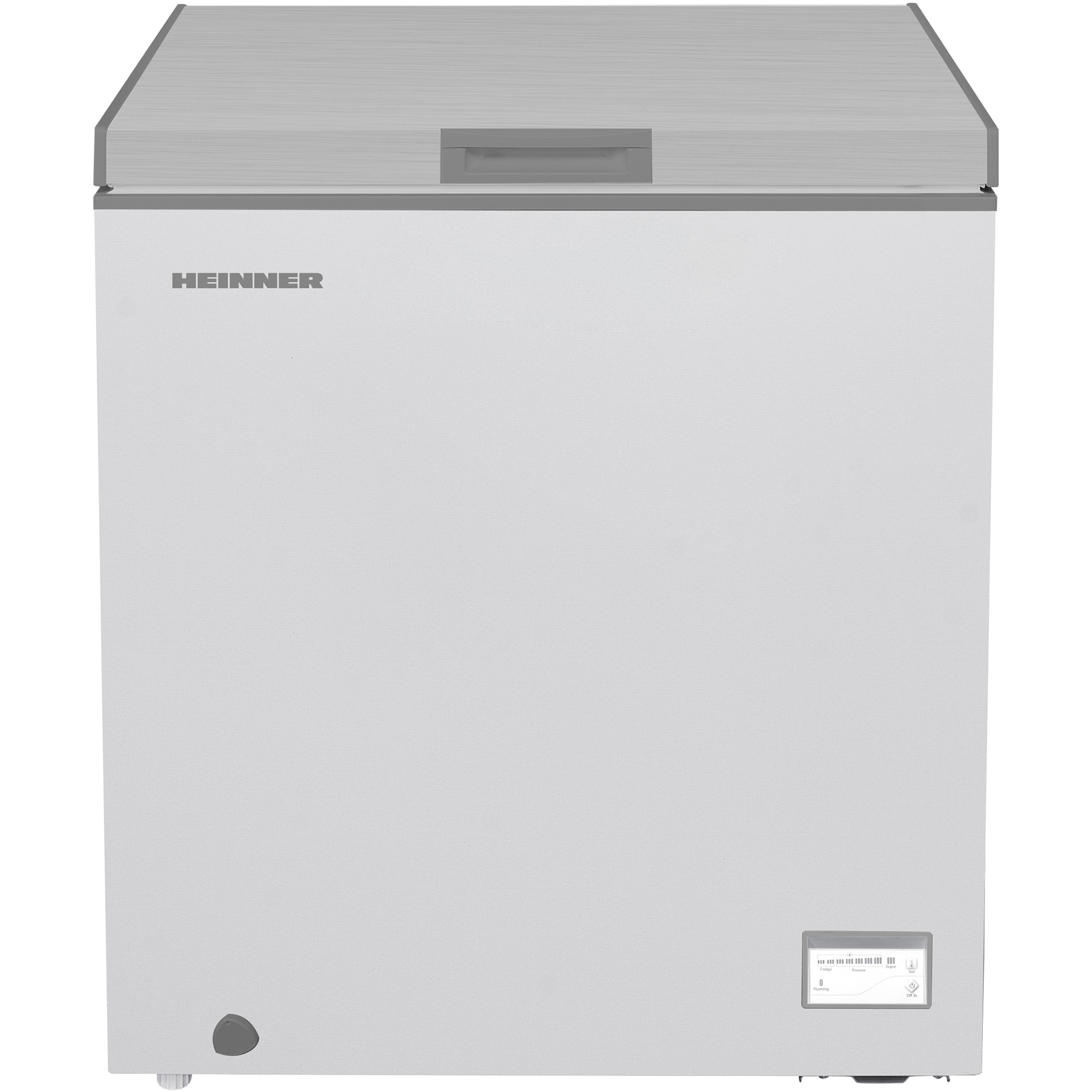 Lada frigorifica Heinner HCF-HM145CSE++, 142 l, Clasa E, Convertibila Frigider/Congelator, Control electronic, Argintiu
