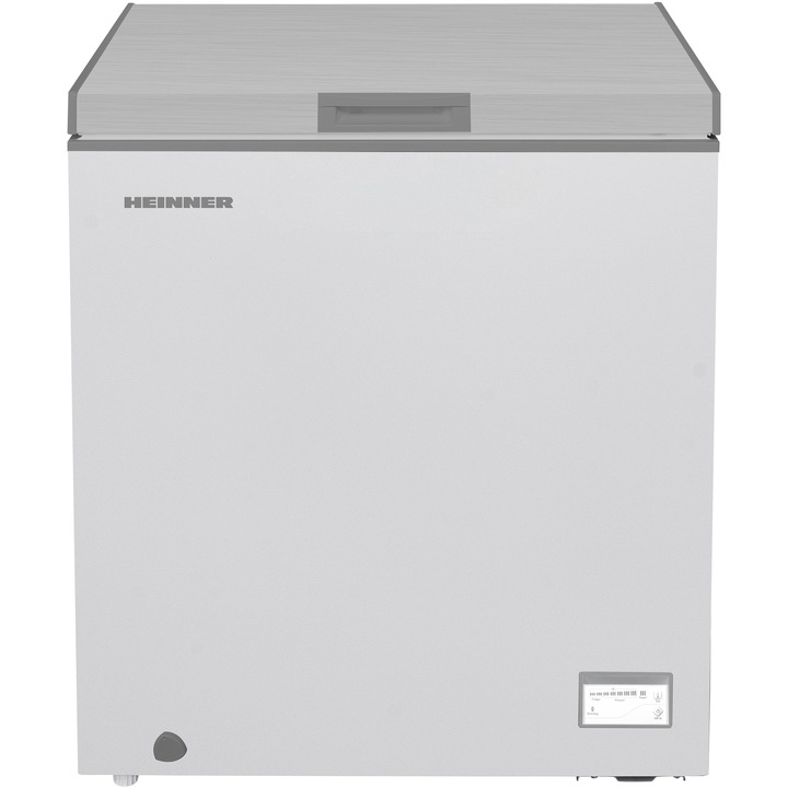 Фризерна ракла Heinner HCF-HM145CSE++, 142 л, Клас E, Конвертируем хладилник/фризер, Електронно управление, 1 кошница, Студоустойчивост, Waterproof display, Сребрист