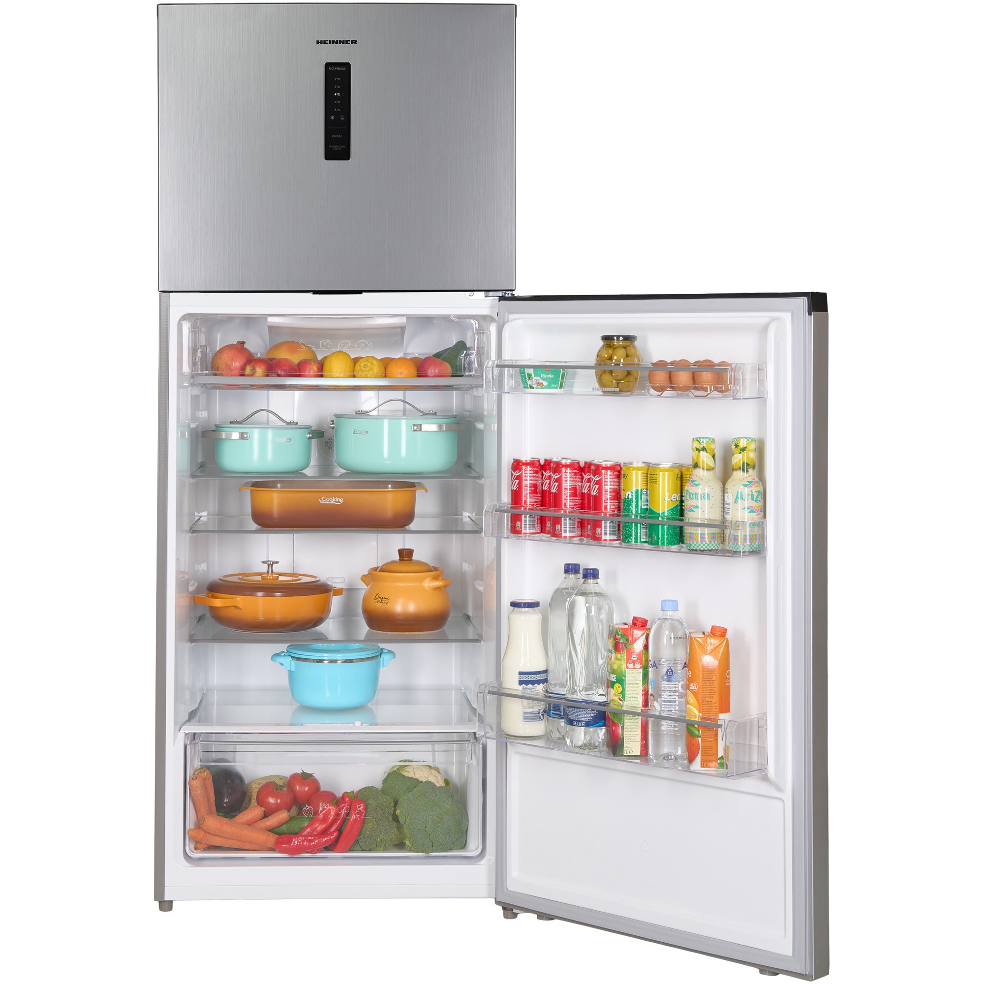 Frigider cu doua usi Heinner HF-HM415NFSE++, 415 l, Full No Frost