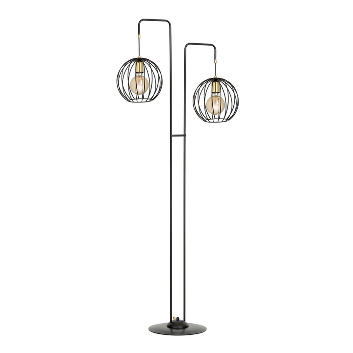 Lampa de podea Emibig ALBIO LP2, neagra, E27, 15W MAX LED, 50x155cm