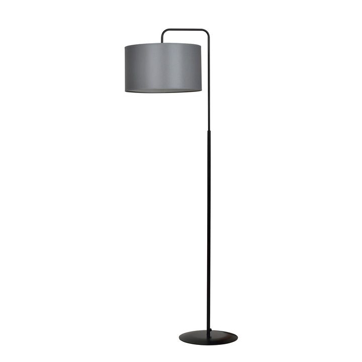 Lampa de podea, Emibig, TRAPO LP1, neagra, gri, 150x50cm, E27 15W MAX LED