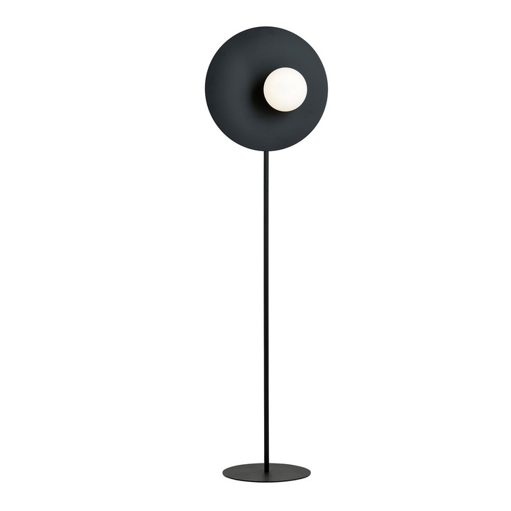 Lampadar pentru podea, Embig Lighting, Metal, E14, 145 cm, Negru
