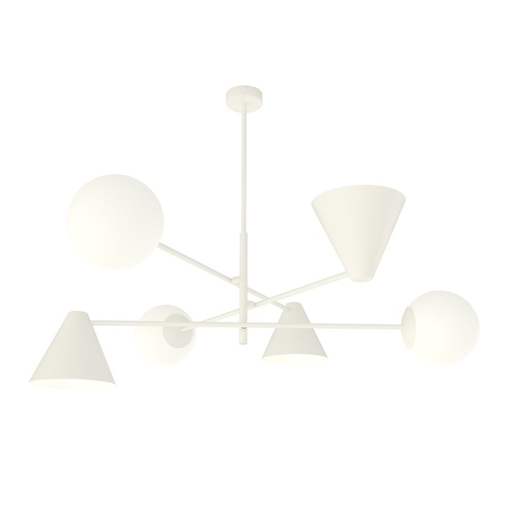 EMIBIG Lighting Полилей ELIT, 3 източника на светлина, черен, минималистичен дизайн