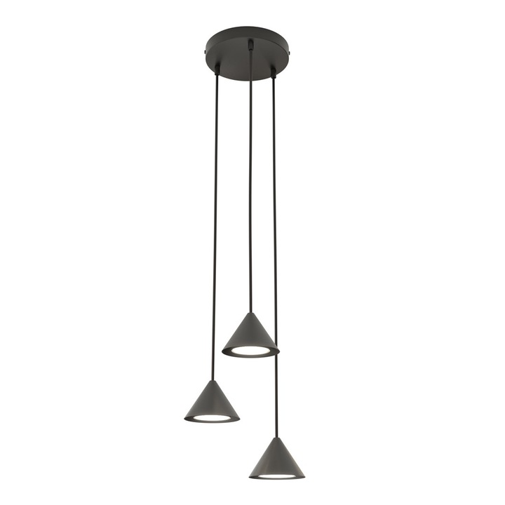 EMIBIG Lighting Полилей ELIT, 4 източника на светлина, черен, минималистичен дизайн