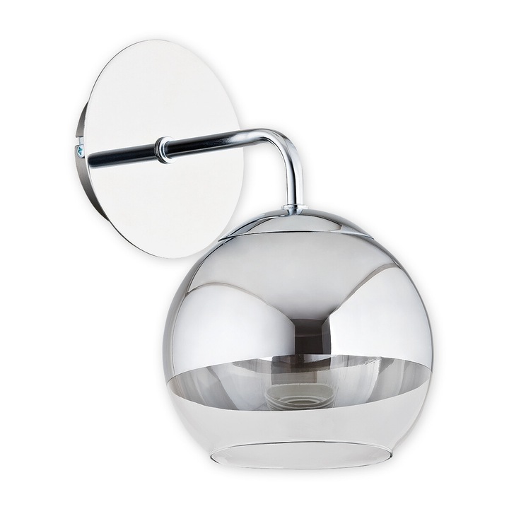 Aplica de perete, Lemir, Otel/Sticla, Argintiu