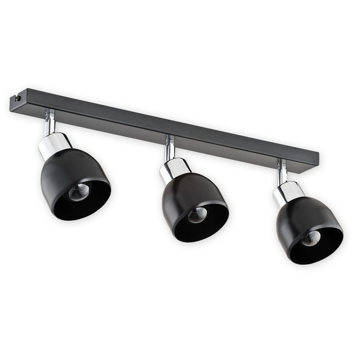 Plafoniera interior, Lemir, Otel, Negru