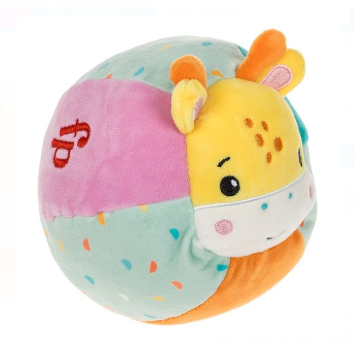 Zsiráf textil csörgőgolyó 12cm