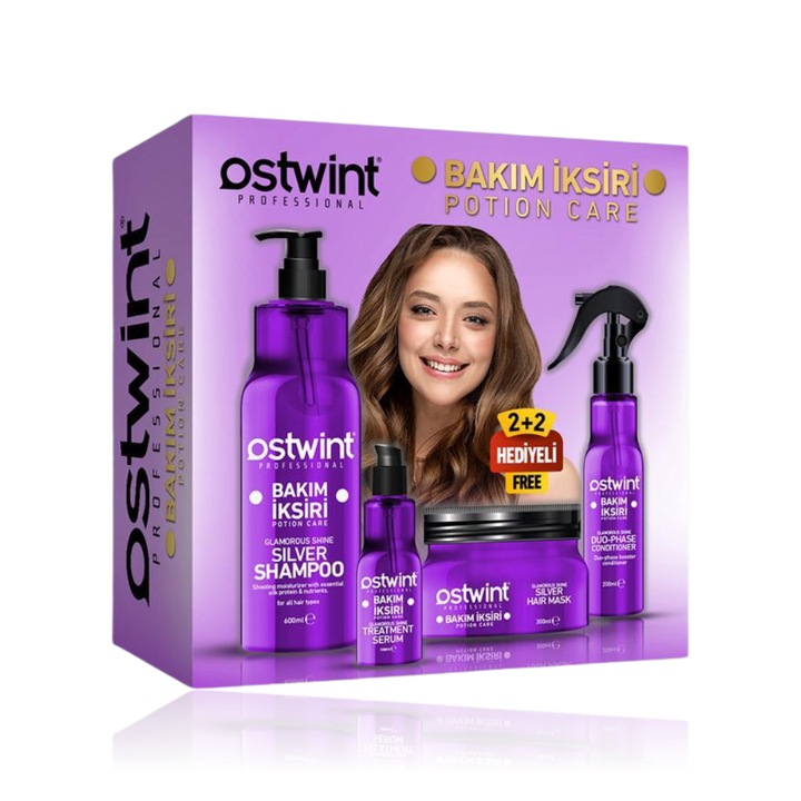 Сребърен комплект за грижа за косата Ostwint Hair Potion