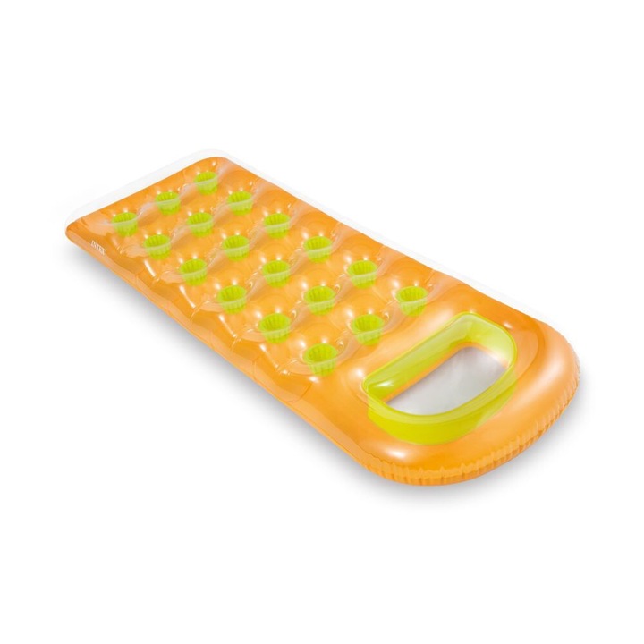 Saltea gonflabila de inot, INTEX, dimensiuni 188 x 71 cm, culoare portocaliu
