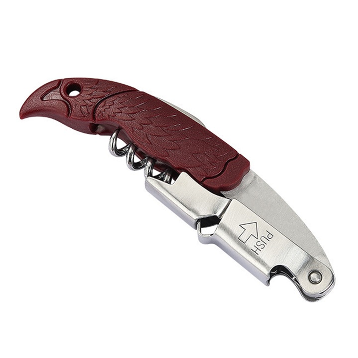 Tibuson pincéreknek - bornyitó ergonomikus ABS fogantyúval, sörnyitóval és vörösbor fóliavágóval