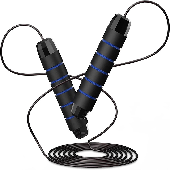 Jormftte ugrálókötelek, állítható, csúszásgátló habszivacs fogantyúkkal, fitneszhez, gyerekeknek és felnőtteknek, 3m, többszínű