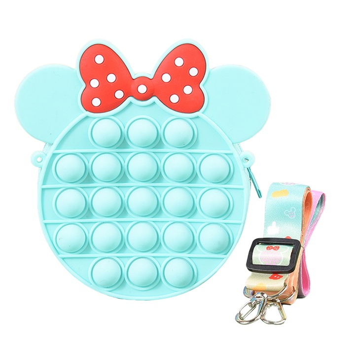 Jormftte Lányoknak Szánt Fidget Játék Válltáska, Masnival, Kék