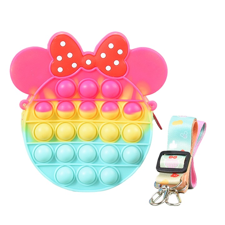 Jormftte lány válltáska, fidget játék modell, többszínű