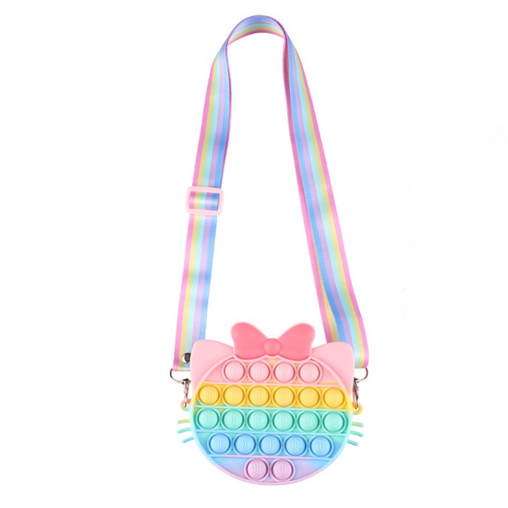 Gyerek crossbody táska, Jormftte, fidget játék típusú, vízálló, többszínű