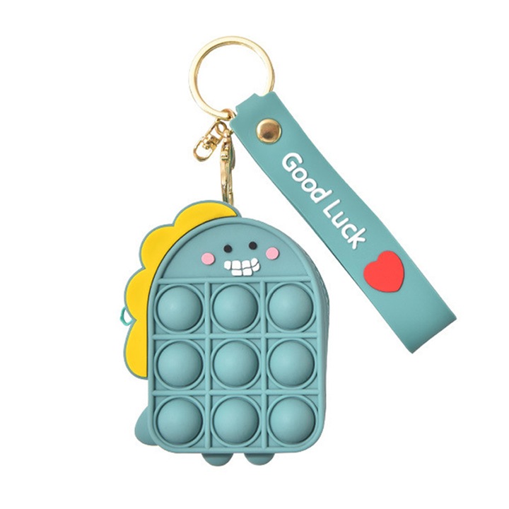 Gyermek pénztárca, Jormftte, fidget játék típusú, szilikon, kék