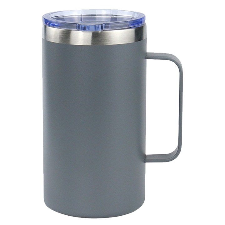 Cana termoizolanta QttvbTna cu capac, maner, inox, antitranspiratie