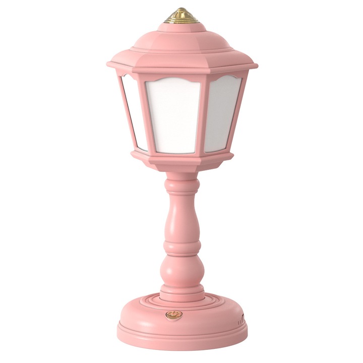Lampa de masa mini decorativa cu LED, lumina de noapte, lampa de noptiera, lampa pentru copii, dormitor, living, camin, cadou de Craciun pentru copii, bebelusi, pudra
