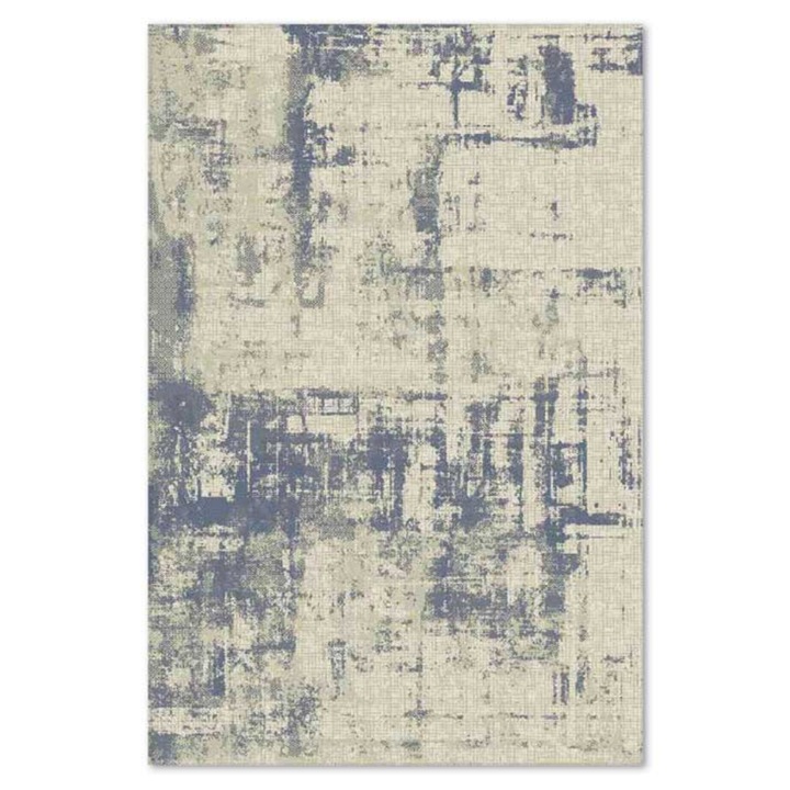 Covor Carpeta lana 100%, Bella 7005-1-51655, Design Vintage, Bej, dimensiuni 80 x 150 cm