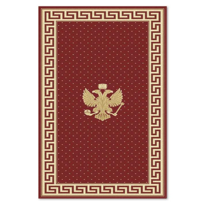 Covor Carpeta sintetic, Colectia Atlas 8273-1-41355, Rosu/Crem, 350x220 cm, Clasic, 350x220 cm