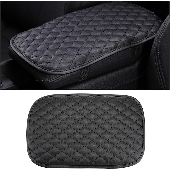 Husa pentru cotiera auto, 11.4"x7.9", piele PU impermeabila, protectie universala pentru vehicule