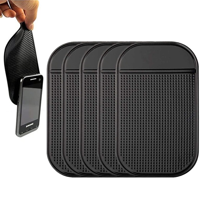 Tavita Antiderapanta Auto AMRINUGL, pentru Telefon Mobil, Chei, Monede, 30x15cm