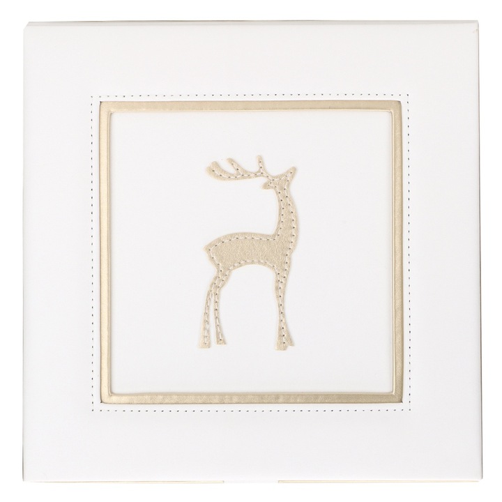 Cutie bijuterii, AMRINUGL, 2 straturi, alb, 22x22x7cm