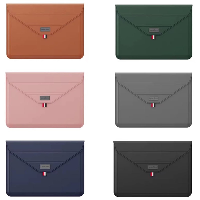 Husa pentru Laptop 13″-14", Tip mapa, Business, Leather look, Bleumarin