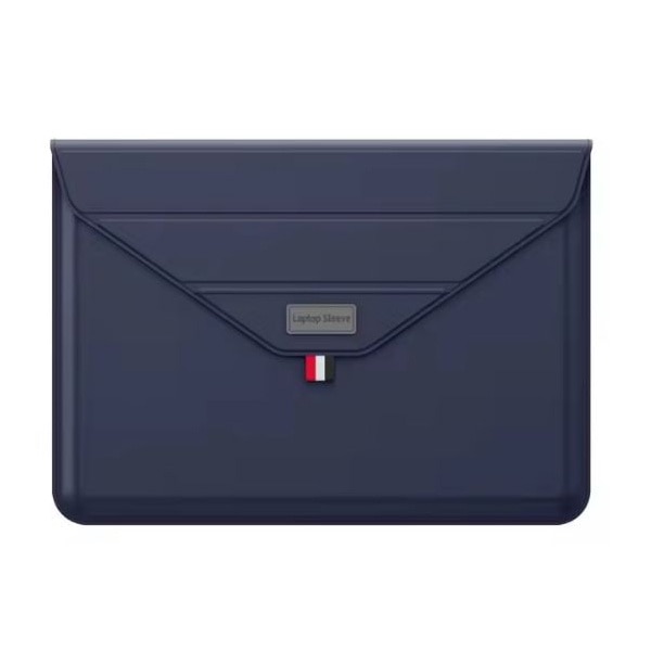 Husa pentru Laptop 13″-14", Tip mapa, Business, Leather look, Bleumarin
