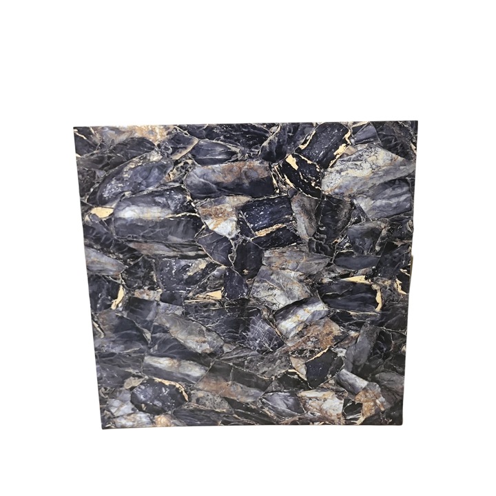 Gresie PVC autoadeziva Gerdani BG, 1buc, piatra neagra, 60 x 60cm, baie, hol