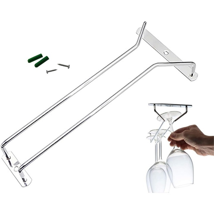 Borospohártartó, króm fém, 27cm, 15x10x7in, garnitúra