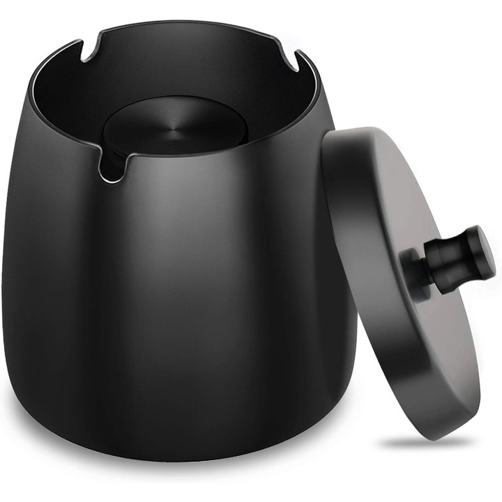 Scrumiera Conica, Enforose, Otel Inoxidabil, Design Elegant, Usor de Curatat, pentru Interior si Exterior