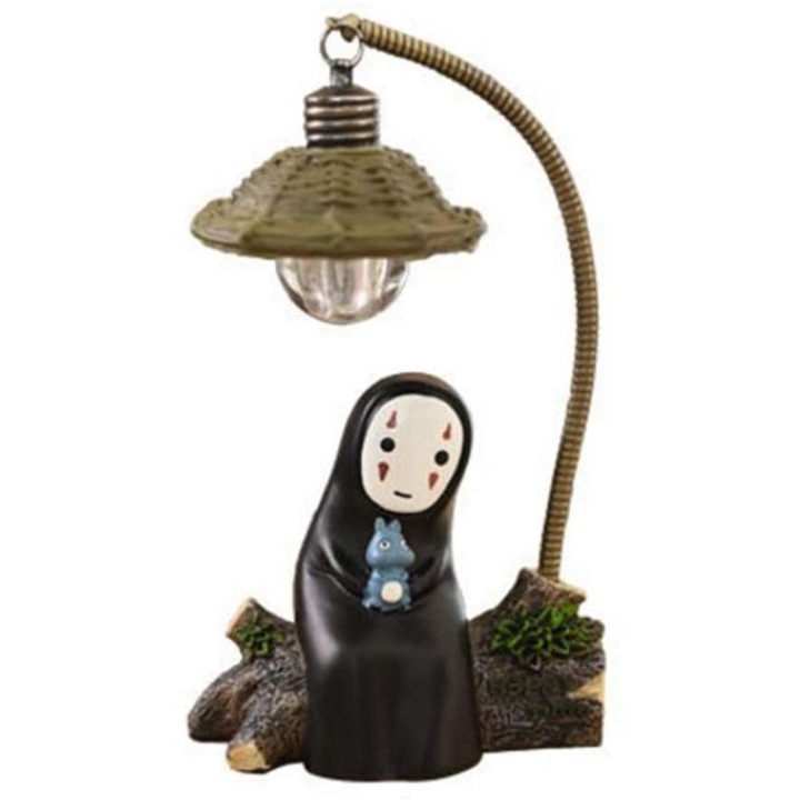 Temperamental Way No Face Man Night Light Chi Chihiro Table Desk Lamp Miyazaki Hayao Anime Kaonashi Kids Gift Kids Toy Home Decor Craft Decorative Sleep Lamp