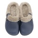 Női és férfi szőrme klumpa, memóriahabos papucs, meleg és bolyhos, télen vízálló, bel- és kültéri, szintetikus EVA kék és szürke, 40-41 EU