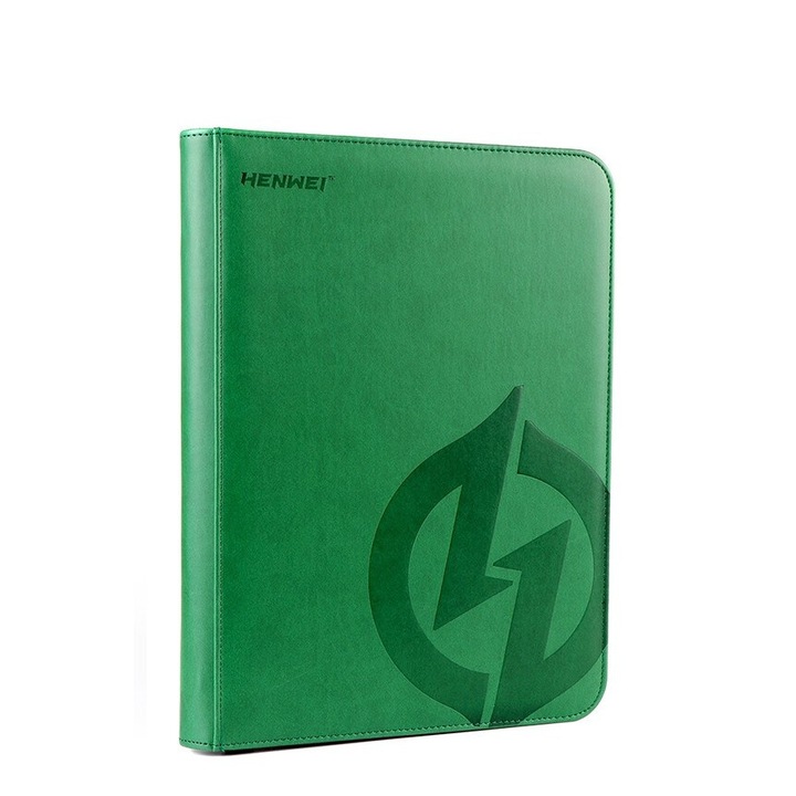 Album 360 kártyákhoz, könyvekhez, kártyákhoz, ökológiai bőr, zöld, eR D L