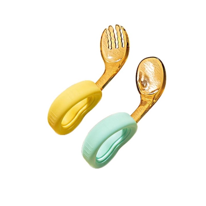 Kanál szett babáknak, rövid nyelű, pisztácia zöld