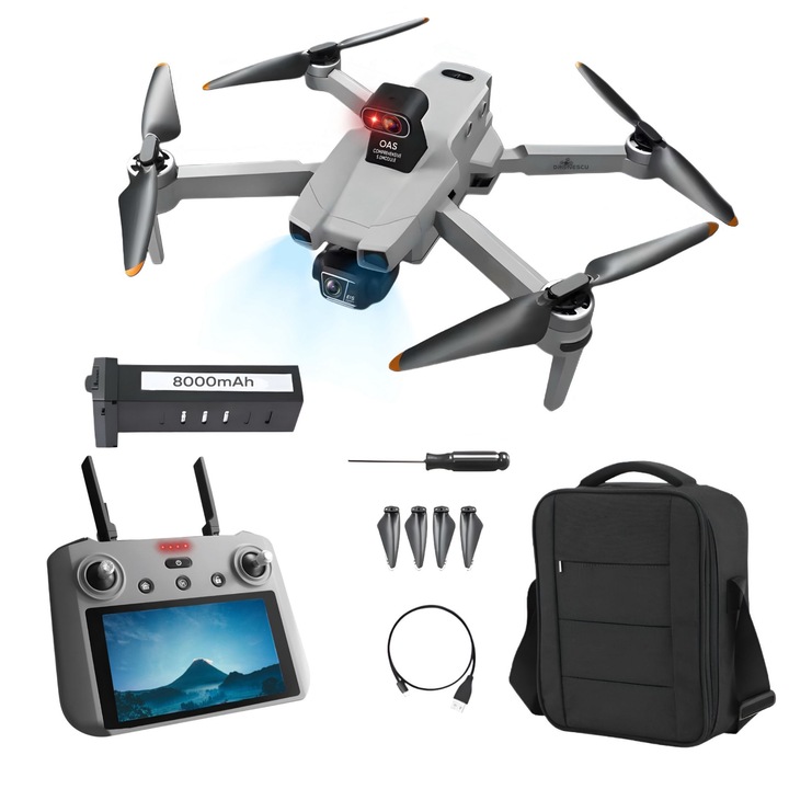 Drona profesionala Dronescu, Model Tank For Fly, 8km, Fotografiere 4K