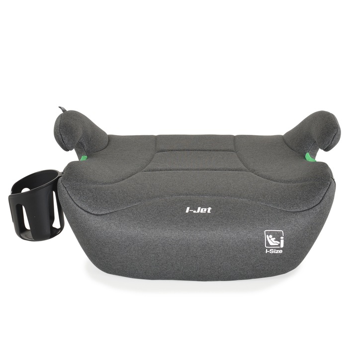 Inaltator auto Moni i-Jet Booster cu Isofix, 125-150 cm sau 22-36 kg, Gri inchis