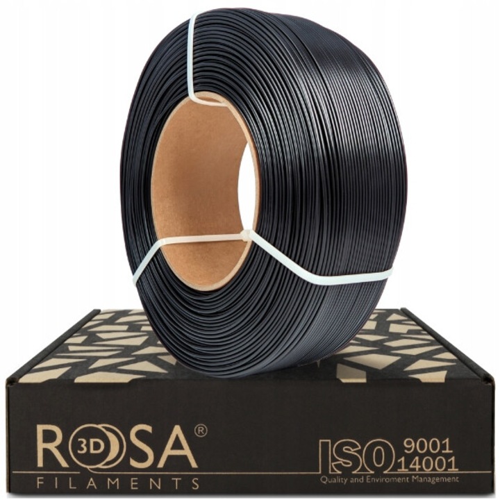 Filament 3D, Rosa3D, Refill PLA Viteza Mare, 1.75 mm, Flux Mai Bun, Tiparire Rapida, Biodegradabil, Rezistent La UV, Rezistenta Ridicata, Produs De Inalta Calitate, Perfect Pentru Tiparire 3D, Obiect Decorativ, 1 kg, Negru