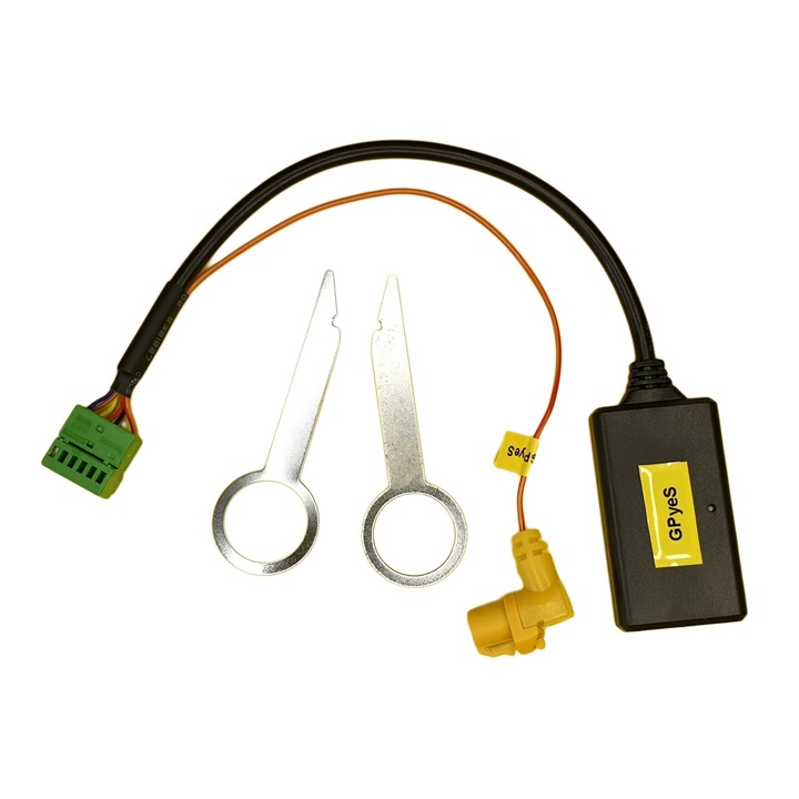 Cablu adaptor modul bluetooth wireless GPyeS pentru Audi MMI 3G AUX 12-Pin External Audio Imput Stereo Q5 A6 A4 Q7 A5 S5 pachet cu cheite montaj