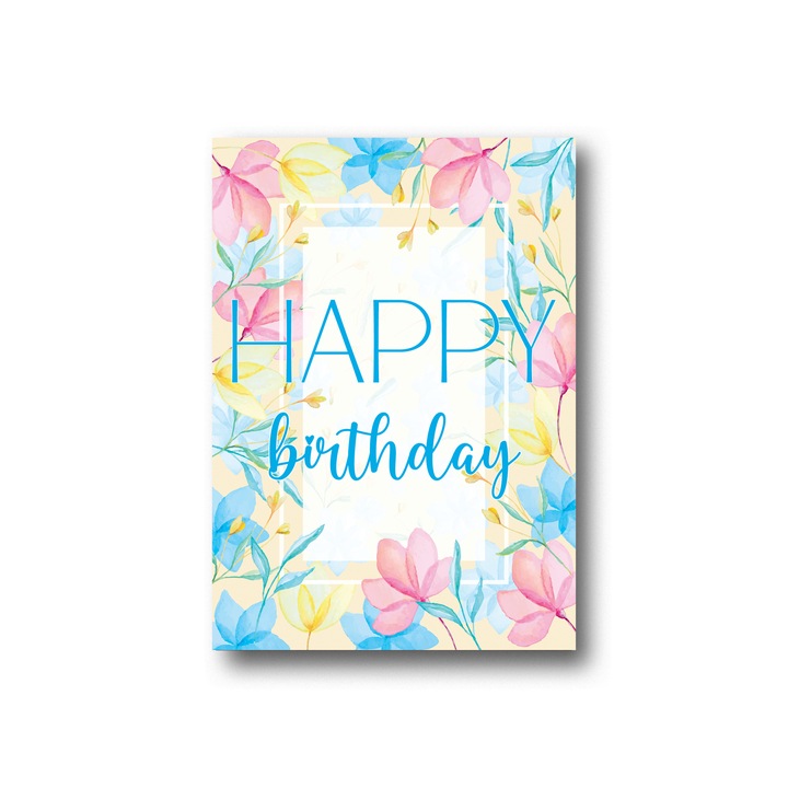 Felicitare cu plic, carton 250g - pentru zi de nastere HB - 11x16cm