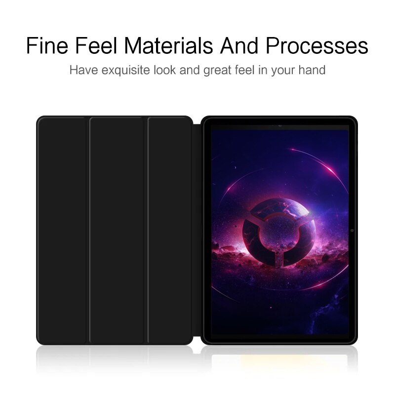 Husa Ultra Slim pentru Lenovo Legion Y700 Gen. 2, 8.8" TB-320, Silicon TPU, Smart Cover cu Suport - Negru