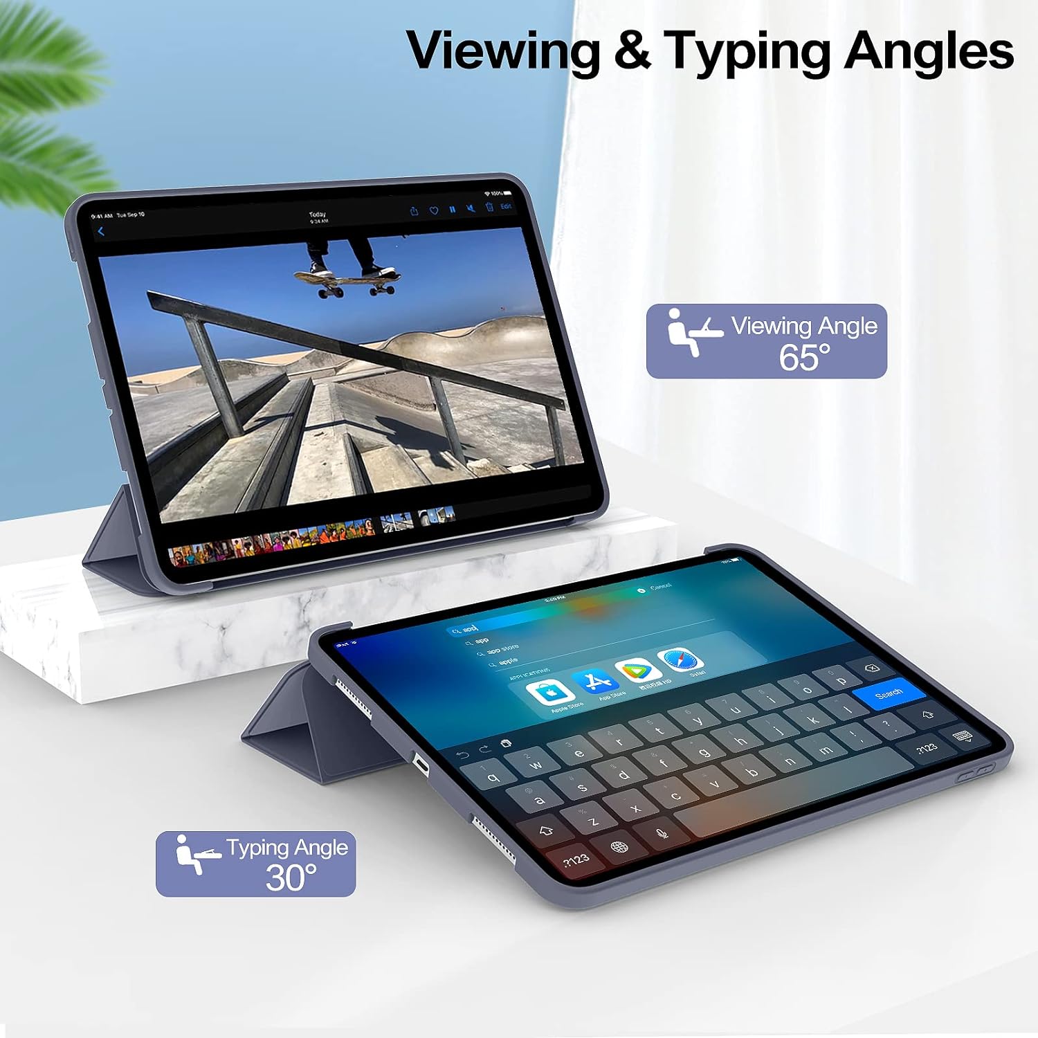 Husa Ultra Slim REVOMAG pentru HONOR Pad X9A, piele ecologica/TPU, Lavanda, 11.45"