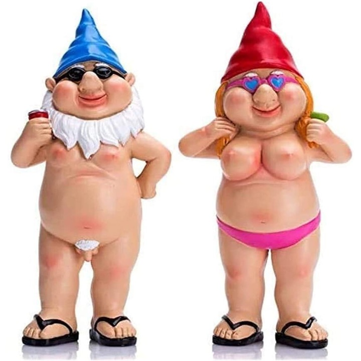 Ornament de gradina Cozevdnt, rasina, statuie gnom, multicolor