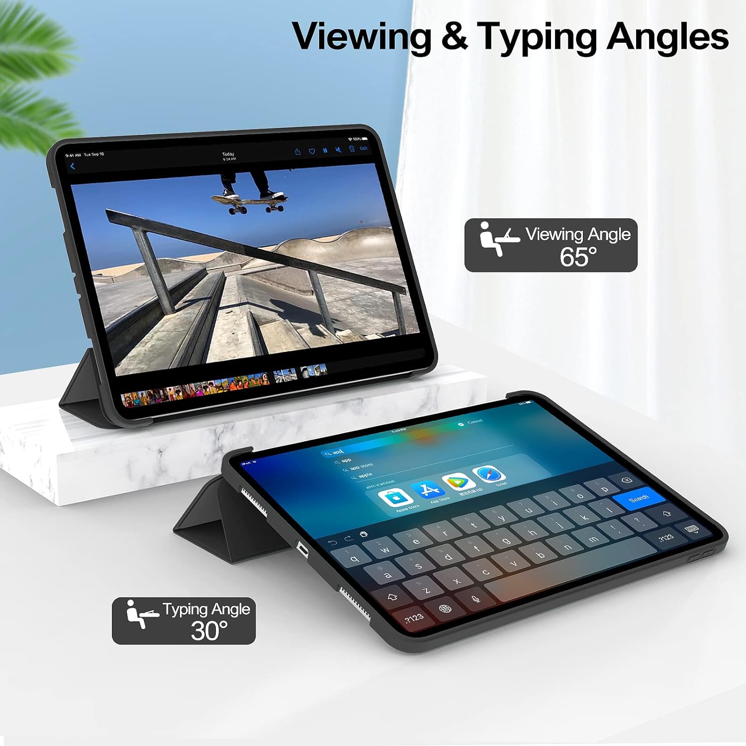 Husa Ultra Slim pentru HONOR Pad X9A, 11.45", Silicon TPU, Smart Cover cu Suport - Negru