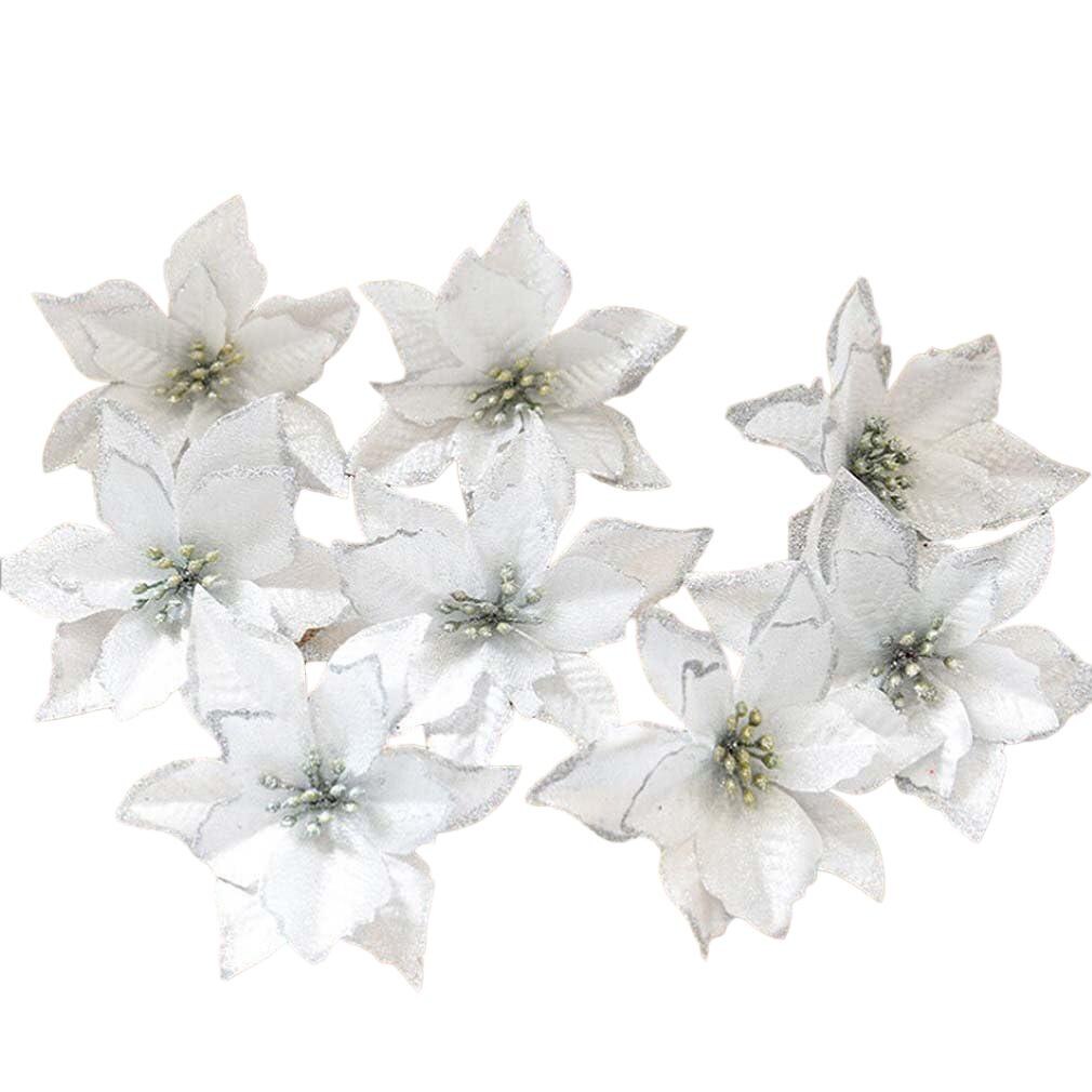 Flewdart 10pcs steli fiori di cotone veri essiccati, Bouquet Artificiale di fiori cotone secchi naturali per Decorazioni Vasi e Casa di matrimonio
