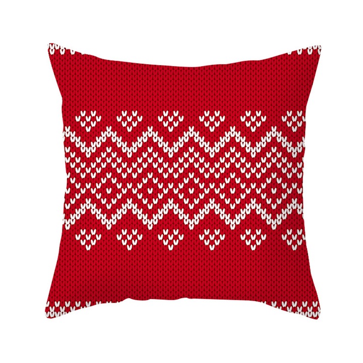 Fata de perna HERUSI Craciun, poliester, moale, 45x45cm