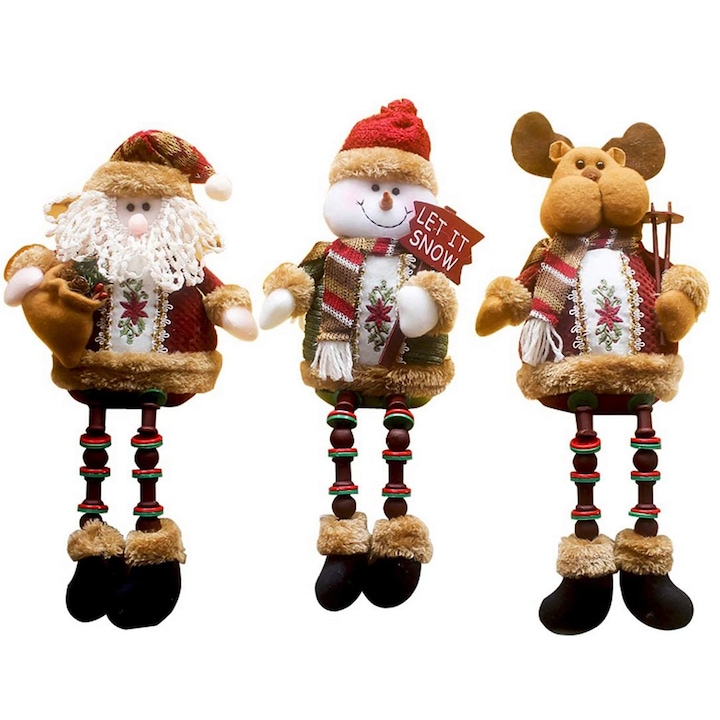 Karácsonyi stílus, Hosszúlábú Rudolph baba: Többfunkciós gnóm dísz, tökéletes bevásárlóközpont, szálloda ablakdekorációhoz, egyedi karácsonyi ajándék