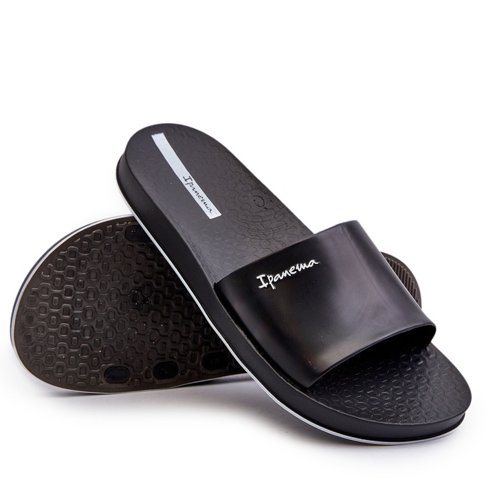 Papuci pentru barbati Ipanema, Cauciuc, Negru, Negru